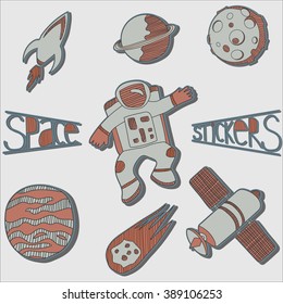 space stickers set