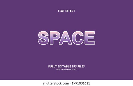 space style editable text effect