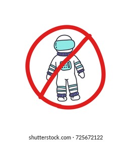 space suit doodle icon