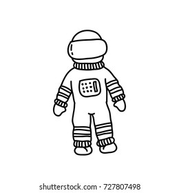 space suit doodle icon