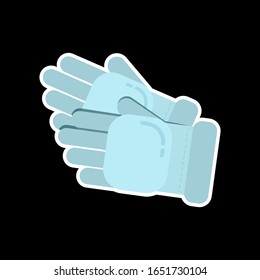 Space Suit Gloves. Cute Cartoon Style. Vector Illustration.