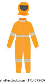 Space suit and helmet. vector illustration