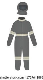 Traje espacial y casco. ilustración vectorial
