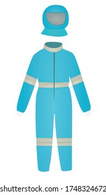 Space suit and helmet. vector illustration