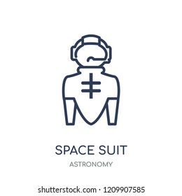 Space suit icon. Space suit linear symbol design from Astronomy collection.