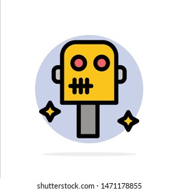 Space, Suit, Robot Abstract Circle Background Flat color Icon. Vector Icon Template background