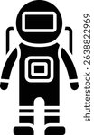 Space Suit vector icon. Can be used for printing, mobile and web applications.