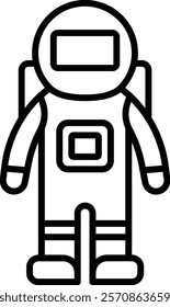 Space Suit vector icon. Can be used for printing, mobile and web applications.