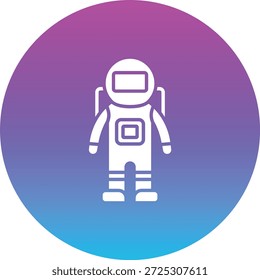 Vektorsymbol für Raumanzug. Kann für Druck-, Mobil- und Web-Anwendungen verwendet werden.
