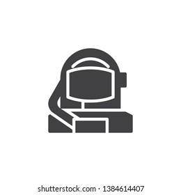 Space suit vector icon. filled flat sign for mobile concept and web design. Astronaut space suit glyph icon. Symbol, logo illustration. Pixel perfect vector graphics