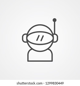 Space suit vector icon sign symbol