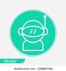 Space suit vector icon sign symbol