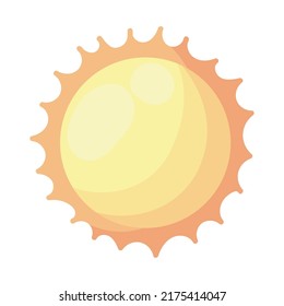 space sun cartoon icon isolated