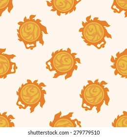 Space sun , cartoon seamless pattern background