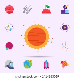 Space, sun color icon. Universal set of Space for website design and development, app development
