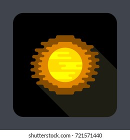 Space sun concept background. Cartoon illustration of space sun vector concept background for web design