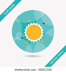 Space sun flat icon with long shadow,eps10