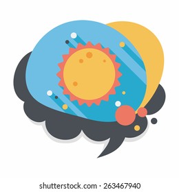 Space sun flat icon with long shadow,eps10