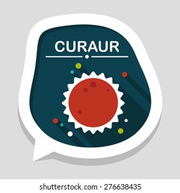 Space sun flat icon with long shadow,eps10