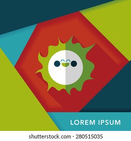 Space sun flat icon with long shadow,eps10