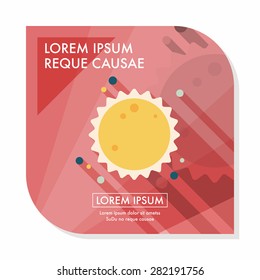 Space sun flat icon with long shadow,eps10