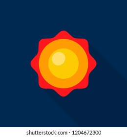 Space sun icon. Flat illustration of space sun vector icon for web design