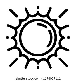 Space sun icon. Outline space sun vector icon for web design isolated on white background