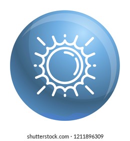 Space sun icon. Outline space sun vector icon for web design isolated on white background