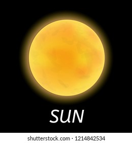 Space sun icon. Realistic illustration of space sun vector icon for web design