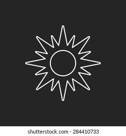 Space sun line icon