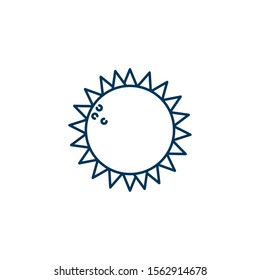 space sun line style icon vector illustration design