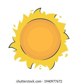 space sun on white background