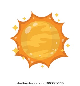Astronomie-Cartoon im Weltraum, Vektorgrafik