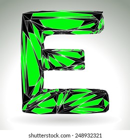 Space technology alphabet symbol e. Vector design.