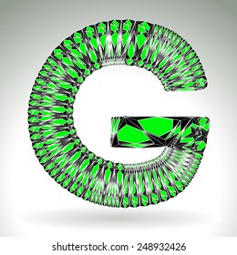 Space technology alphabet symbol g. Vector design.