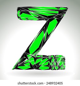 Space technology alphabet symbol z. Vector design.
