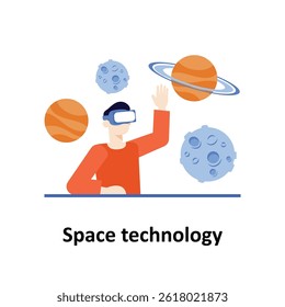 Space technology Vector illustration which can easily modify or edit

