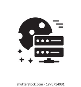 Space Technology vector solid icon. Space symbol EPS 10 file