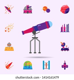 Space, telescope color icon. Universal set of Space for website design and development, app development