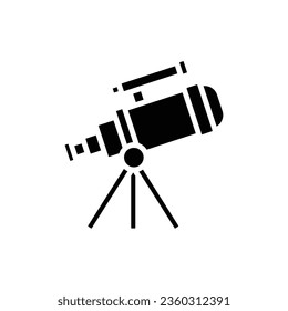 Space Telescope Filled Icon Vector Illustration