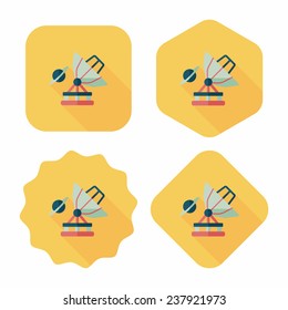 Space Telescope flat icon with long shadow,eps10