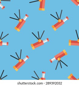 Space Telescope flat icon,eps10 seamless pattern background