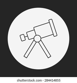 Space Telescope line icon