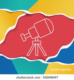Space Telescope line icon