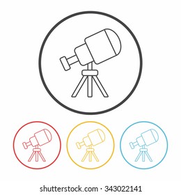 Space Telescope line icon