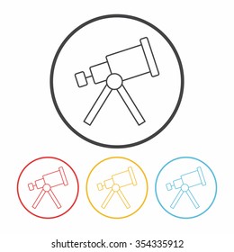 Space Telescope line icon