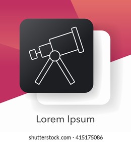 Space Telescope line icon