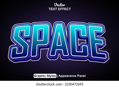 space text effect with graphic style and editable.