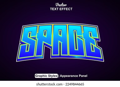 space text effect with graphic style and editable.