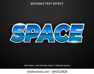 space text effect template with bold hi tech style use for business logo and brand